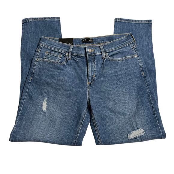 Banana Republic Womens Jeans 6 Blue Distressed Low Rise Relaxed Girlfriend Denim - Picture 4 of 12